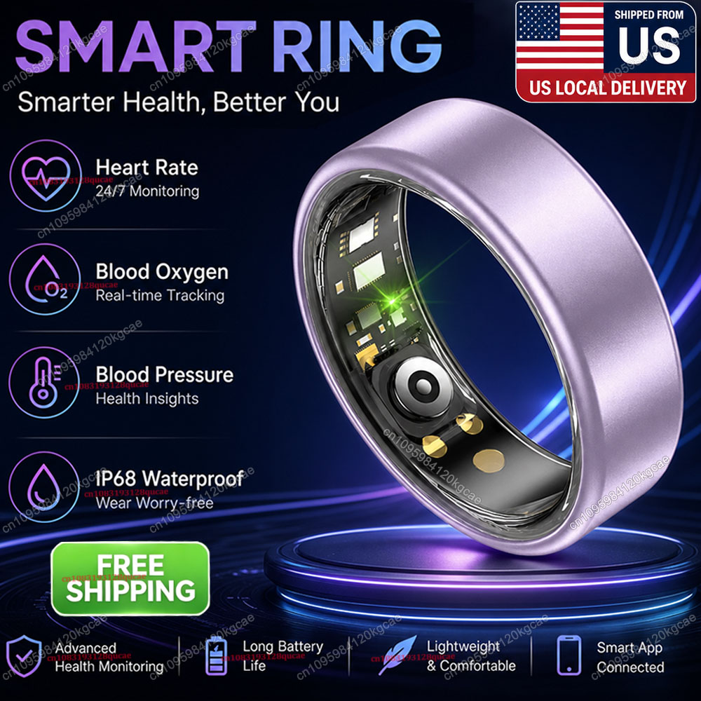 Blood Pressure Monitor - Bague connectée pour la fréquence cardiaque,
