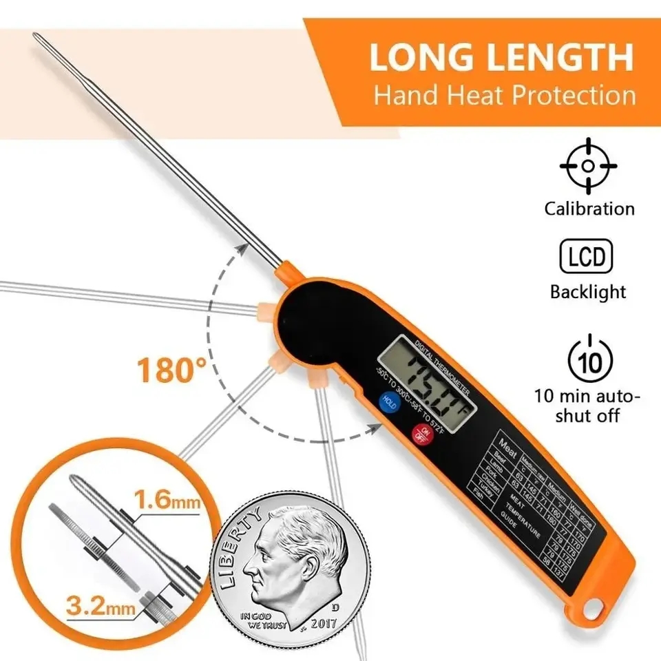 Thermometer Digital - Thermomètre numérique étanche pour aliments et