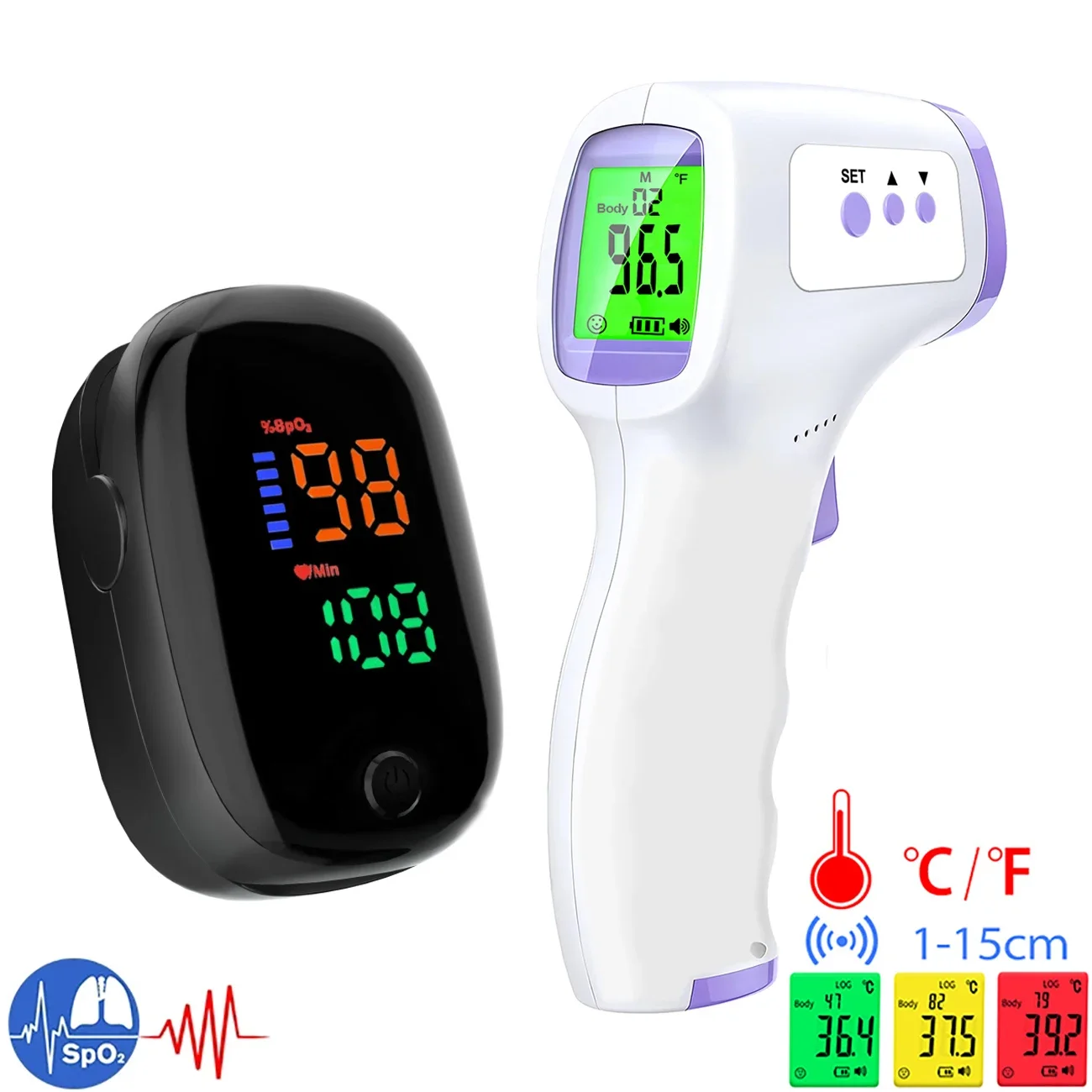 Pulse Oximeter - Thermomètre médical infrarouge pour la fièvre,