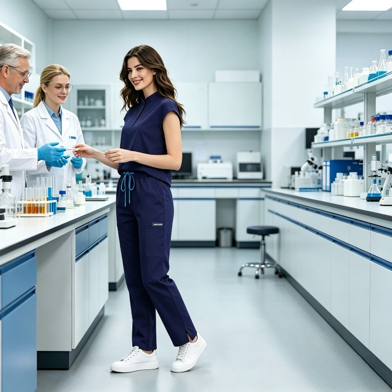Uniforme d'infirmière à col mo - Medical Gloves avis et prix