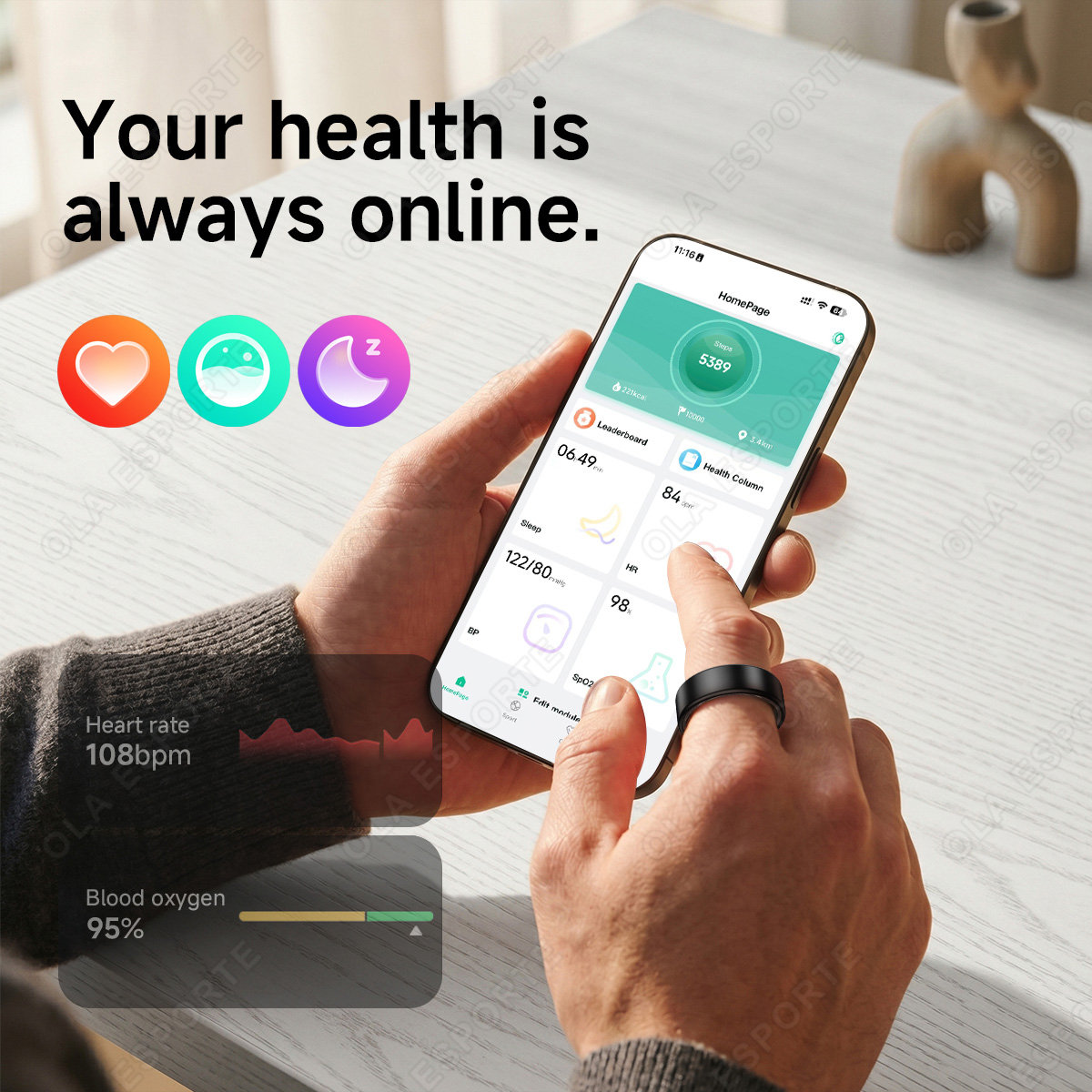 Bague Intelligente de Sport en - Blood Pressure Monitor avis et prix